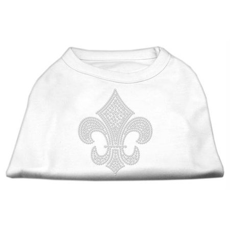UNCONDITIONAL LOVE Silver Fleur de lis Rhinestone Shirts White XXL - 18 UN784864